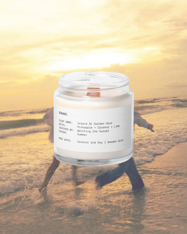 Island At Golden Hour - Candle Jar