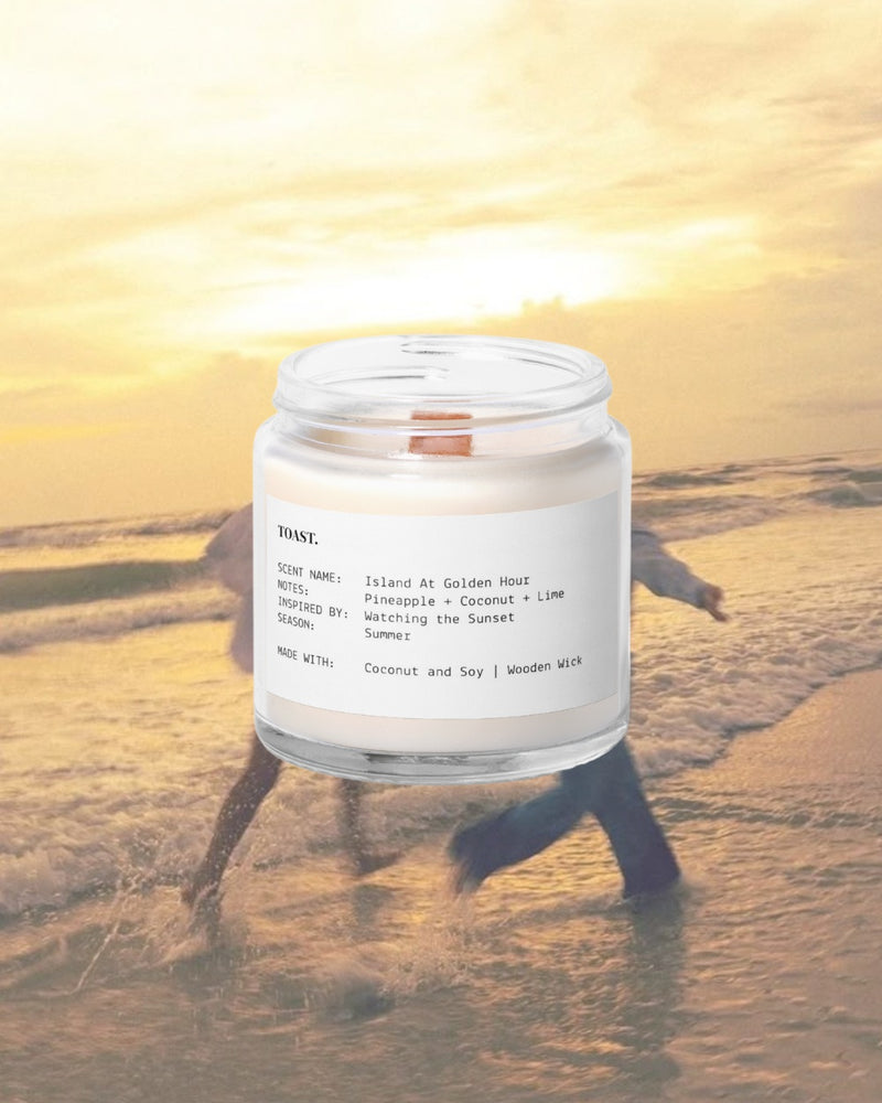Island At Golden Hour - Candle Jar