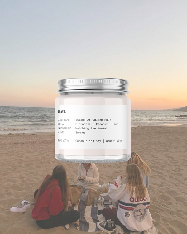 Island At Golden Hour - Candle Jar