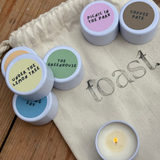 complete toast memory box sample kit featuring all seven mini candles
