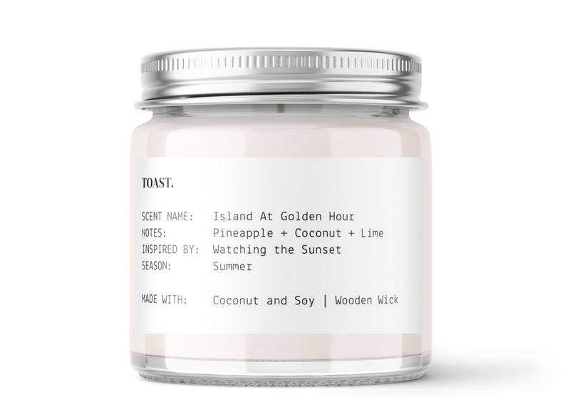 Island At Golden Hour - Candle Jar